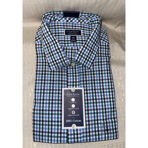 NWT Club Room Performance Men’s Comfort Cotton Long Sleeve Shirt Neck 18 Sleeve